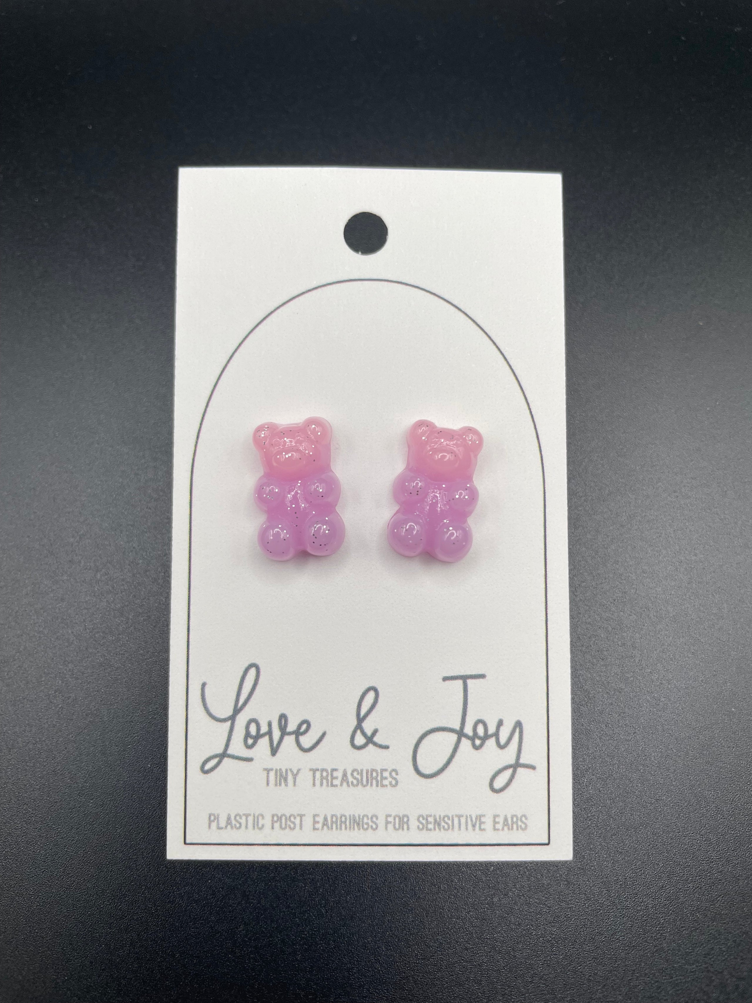 Plastic Post Earrings  Love & Joy - Plastic Post Earrings